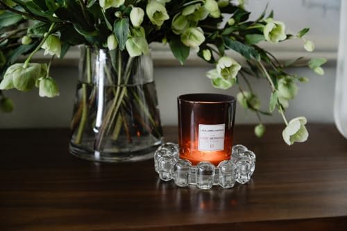 Alice Lane Home Collection Original Clear Glass Small Bubble Candle Dish