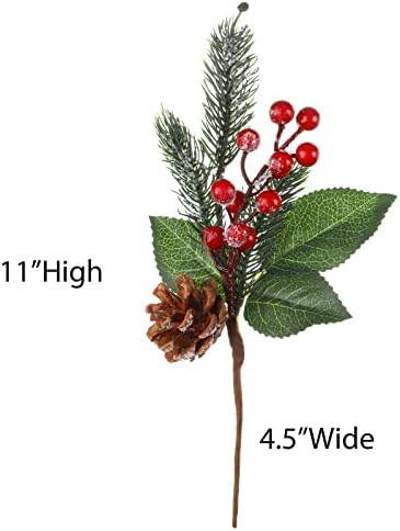 Boao 12 Pcs 11'' Large Christmas Pine Picks Tree Decoration