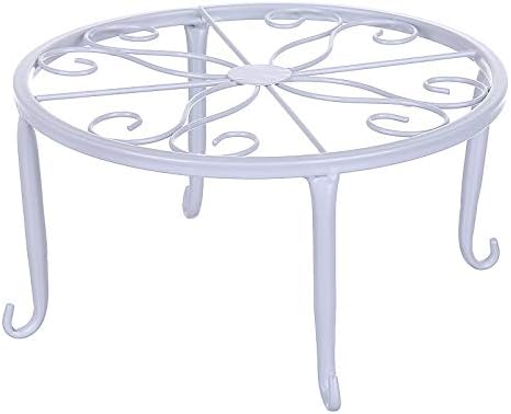 Tosnail 4-Pack 9" Metal Plant Stands for Indoor and Outdoor, Planters, Flower Pots Holder, Beverage Dispenser, Pumpkin