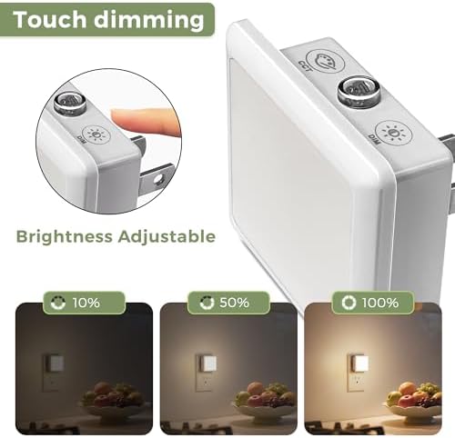L LOHAS LED 3CCT Night Lights Plug into Wall 2-Pack, Plug in Night Light