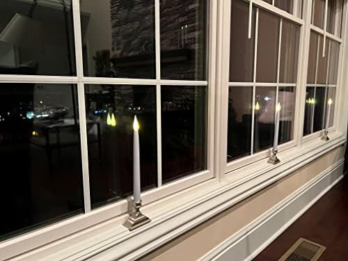 612 Vermont Battery Operated LED Taper Window Candles with Timer