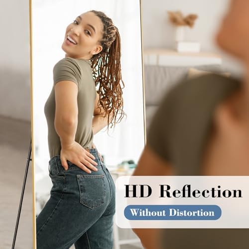 DUMOS 24"x65" Full Length Mirror with Stand, Full Body Floor Mirror