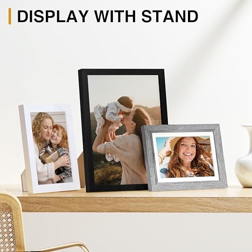 Vittanly 15 Pack Gallery Wall Frame Set, Black, Grey, White
