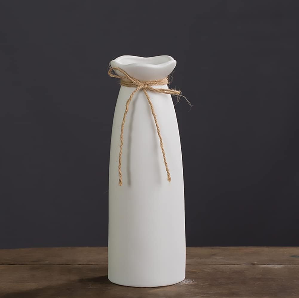 Ceramic Vase-Flower Vase Dried Flower Vase for Modern Home Decor / White