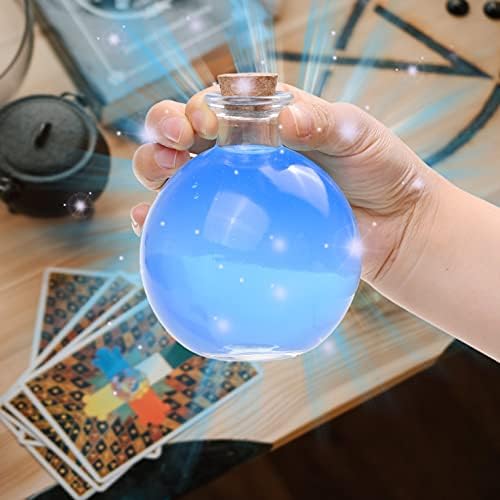 Eco-Fused Cosplay Potion Bottle with Holder - Clear Spherical, Wizard, Witch Costume Accessory - Stopper, Holder, Belt Loop