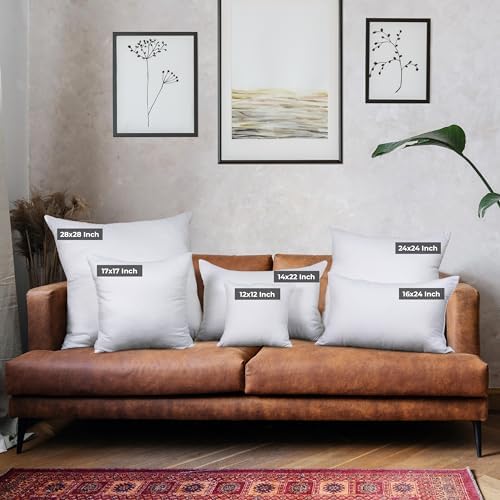 Utopia Bedding Throw Pillows, Decorative 12x12 Pillow Inserts, Set of 4
