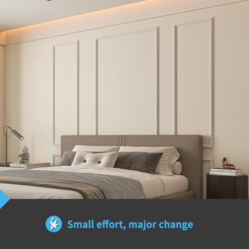 Pre-Cut Wall Molding pcs / White: Style 1 / Set of 6