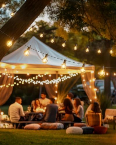 Brightown Outdoor String Lights, 159FT G40 LED IP65 Waterproof Patio Lights