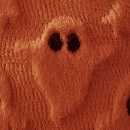 DFXSZ Halloween Pillow Covers 12x20 Orange Ghost Plush Halloween Decor095