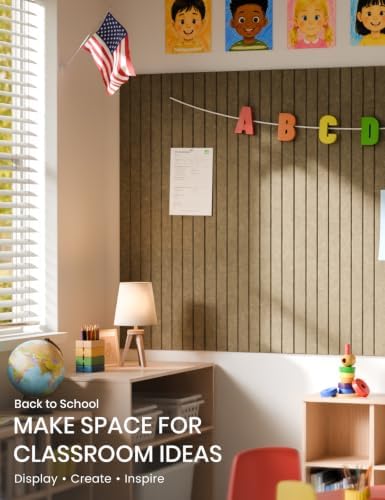 Fluxynara 36" x 24" Large Felt Bulletin Board, Earth Brown