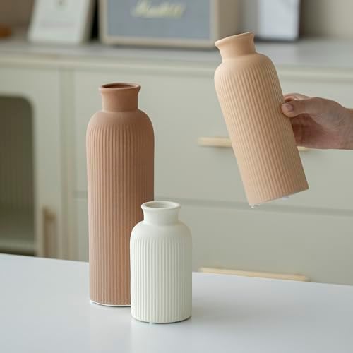 Modern Ceramic Vase Set / Standard Coffee Mix / Natural