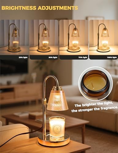 Candle Warmer Lamp with Timer Home Decor Birthday Gifts for Women Mom Her