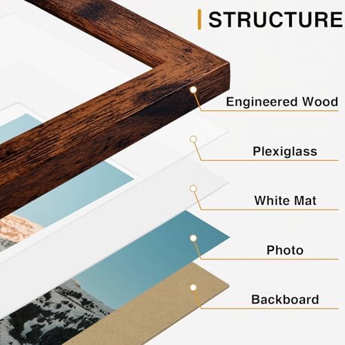 Vittanly 15 Pack Picture Frames Collage Wall Decor, Wall/Tabletop Display