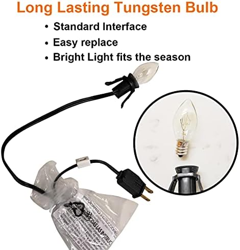 14“ Halloween Pumpkin Lantern - Light Up Pumpkin with Unique 3 Tiers Design - Lightened Large Pumpkin with Waterproof ETL Certified Cord Plug and 2 Safety Fuse - 14 Inch