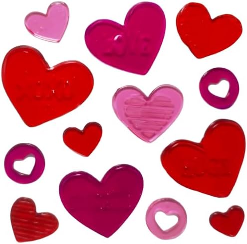 Gift&Fun 4Sheets Valentine's Day Gel Window Clings, Heart Shapes and BE Mine Letters, Red Pink White Blue Decorations,7.9x7.9Inch