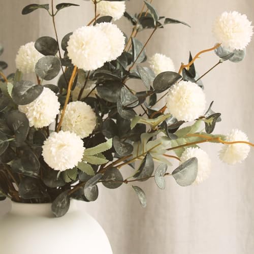 Artificial Floral Arrangements With Vase, Centerpiece for Dining Table