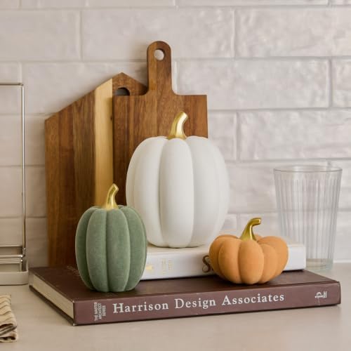 WDS WONDROUS Fall Pumpkin Decor, Faux Artificial Pumpkin for Home Table