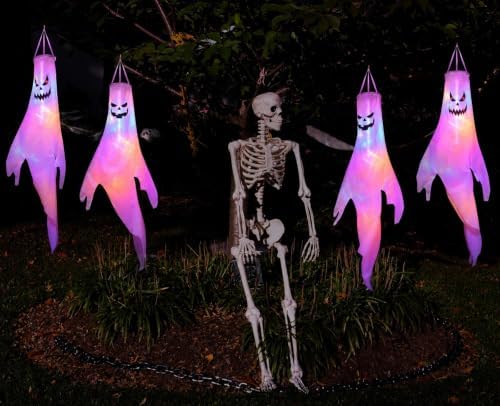 Halloween Ghost Decorations Outdoor, Hanging Ghosts Halloween Decor Spooky