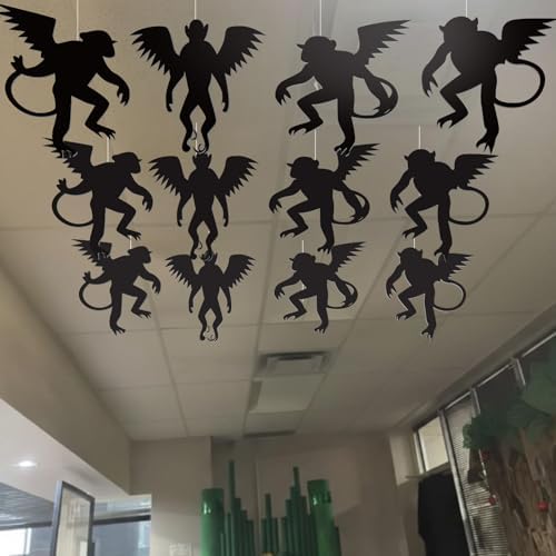 Preboun 20 Pcs Wizard Party Decoration Fly Hanging Monkey Banner