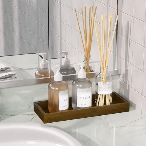 Candle / Decorative Tray / 11.3 x 4.4 x 1.1 / Brown