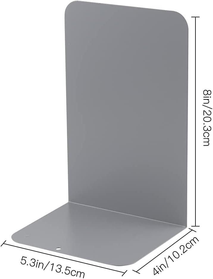 Metal Bookend Supports / Gray / Set of 4
