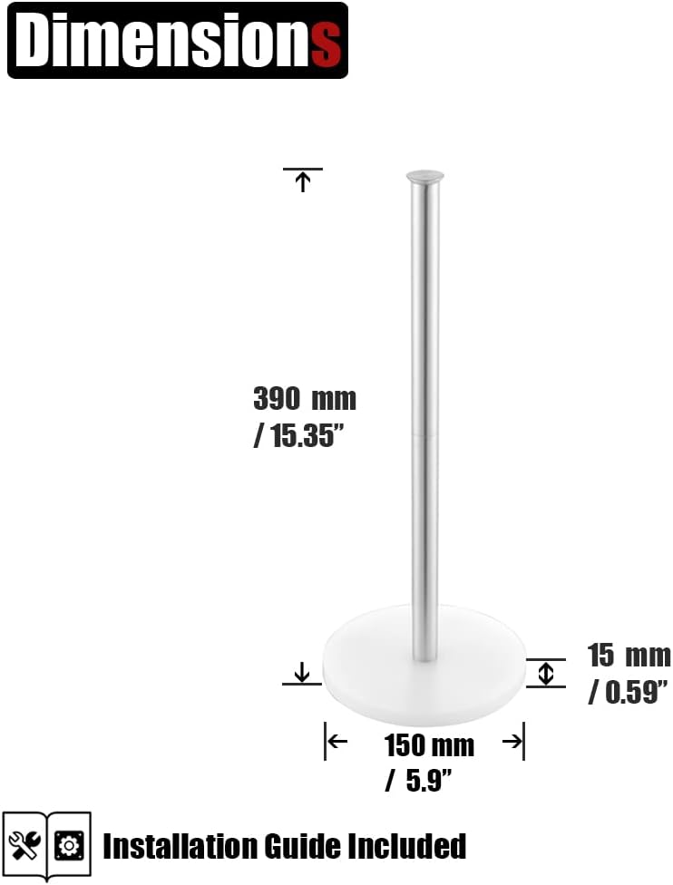 JQK Toilet Paper Storage Stand, 304 Stainless Steel Thicken 0.8mm Tissue Reserve Holder Dispenser for Bathroom, Brushed