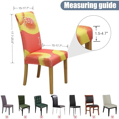 Dining Chair Covers, Stretch Seat Covers, Washable Furniture Protector