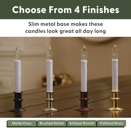 612 Vermont Ultra Bright Battery Operated LED Window Candles, Narrow Base