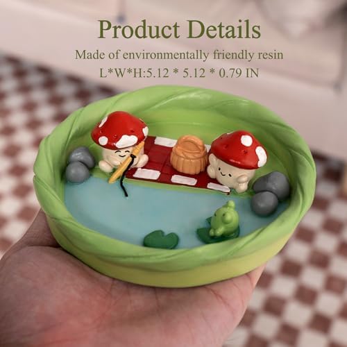 Unique Trinket Tray & Ring Holder for Girls' Rooms / Green