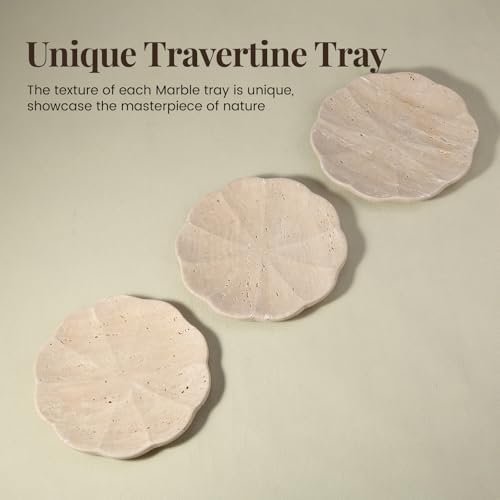 Stone Tray / Travertine Tray / Travertino / Natural / Set of 8