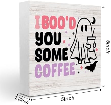 Halloween Ghost Coffee Sign Decor Decorations