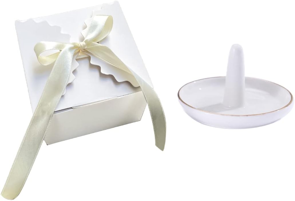 White Ring Dish Holder / White 1 / 4 Inch