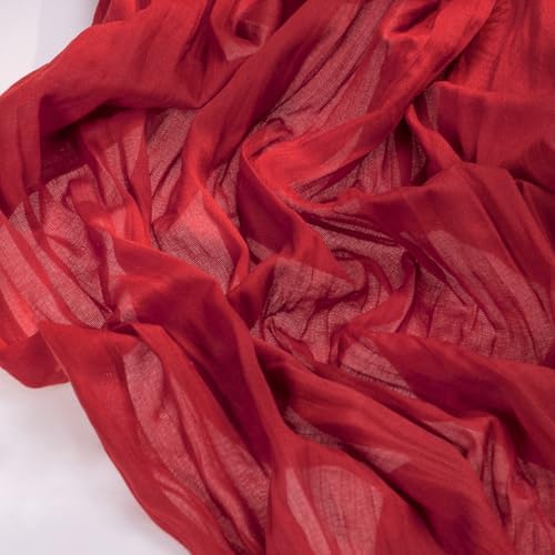 Cheesecloth Table Runner Fall Red Boho Wedding Birthday Party Home Decor