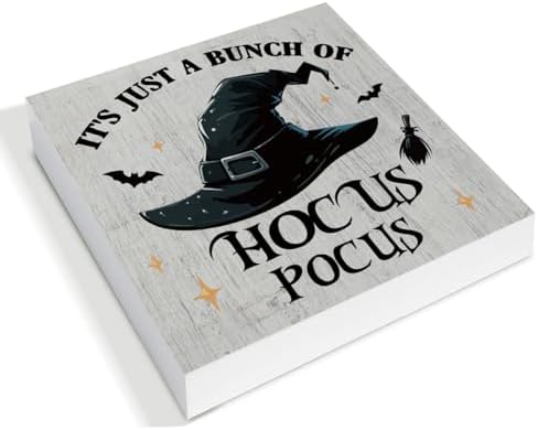 Halloween Decorations, Hocus Pocus Wooden Sign Decor Desk Sign