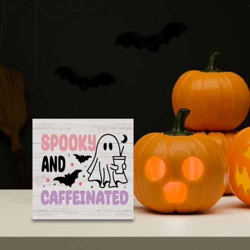 Halloween Ghost Coffee Sign Decor Decorations