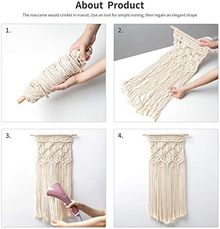 Macrame Woven Wall Hanging Boho Chic Geometric Art Decor / Medium / Set of 2