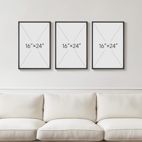 3D Textured Framed Brown and White Abstract Wall Art Set, 3 Piece 16x24 In