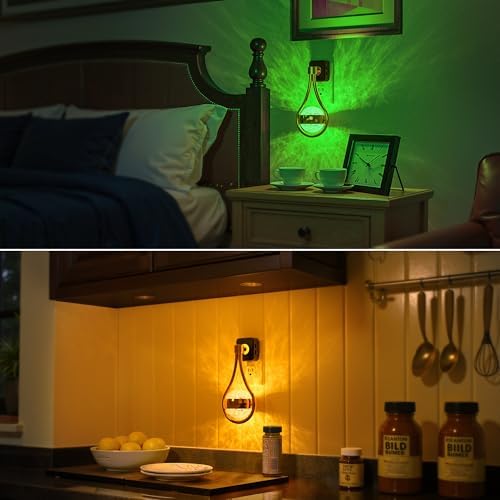 Briignite RGB Night Lights Plug into Wall, Color Changing Nightlight