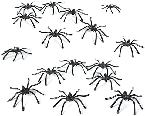 Happy Hippo Halloween Spider Web Decoration, 200 Square Feet & Plastic Spiders, Halloween Party Supplies, Spider Webs (Small, 200 Sq Feet) (8 Fake Spiders Included)