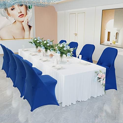 HAINARverS Stretch Spandex Folding Chair Covers 30PCS Royal Blue