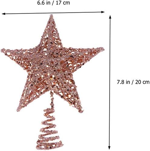 BinaryABC Iron Christmas Tree Star Topper,20cm Glittering Tree Topper