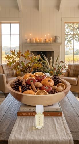 ANDALUCA Potpourri Mini Pumpkins, Cinnamon, Orange Slices & Pumpkin Spice Fragrance Vial Included Vase & Bowl Filler (Pumpkin Spice)