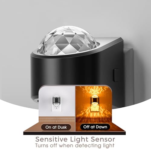 Briignite Night Light Plug into Wall, Projector Night Light Color Changing
