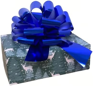 Big Gift Bow, Large Present Bow, 12 inch Big Blue Gift Bow for Bike, Car, Christmas, Birthday, Party, Anniversary.