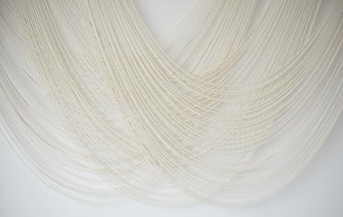 Macrame Wall Hanging Boho Wall Decor Ivory Fiber Handmade Large 57"W*31"L