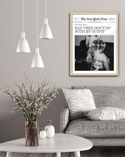 EcoHest 16x20 in Bad Vibes Don't Go With My Outfit Framed Wall Art