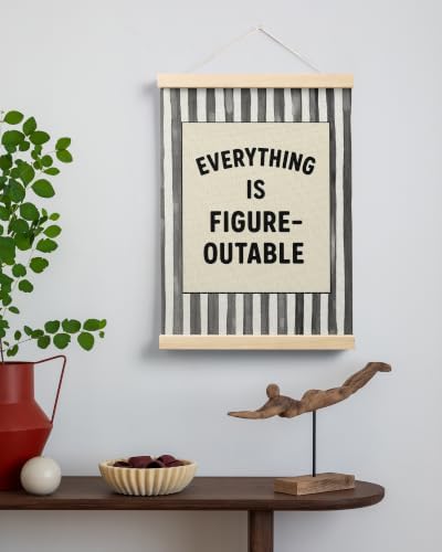 FGFK Everything Is Figureoutable Inspirational Wall Art Poster Hanger Frame