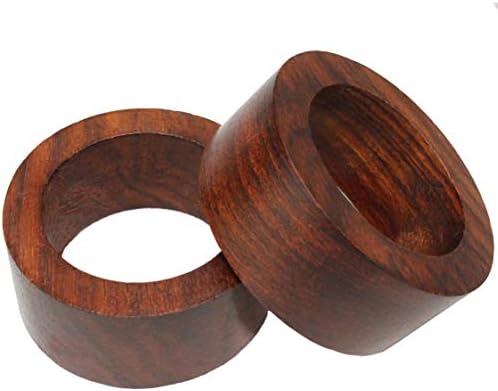 COTTON CRAFT Solid Wood Napkin Rings - Set of 12 Classic Napkin Rings