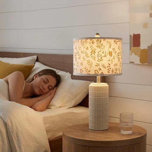 PoKat 23'' Dried Flowers Table Lamp for Bedroom Nightstands, Birthday Gifts for Women Mom, House Warming Gifts New Home