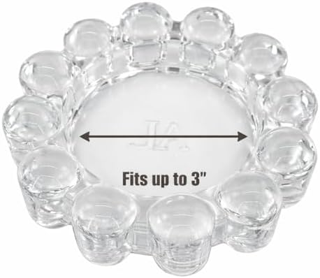 Alice Lane Home Collection Original Clear Glass Small Bubble Candle Dish